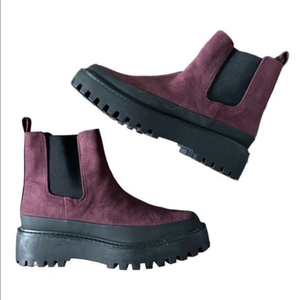 New Nordstrom Rack Purple Bellamy Lug Boots- 9.5